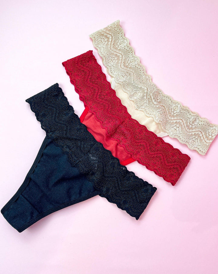 Pack de 3 cuecas Fio Duplo - Marivi Lingerie