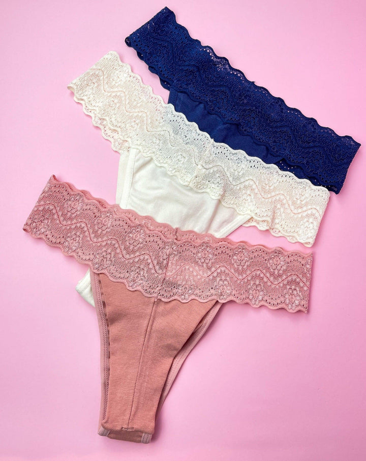 Pack de 3 cuecas Fio Duplo - Marivi Lingerie