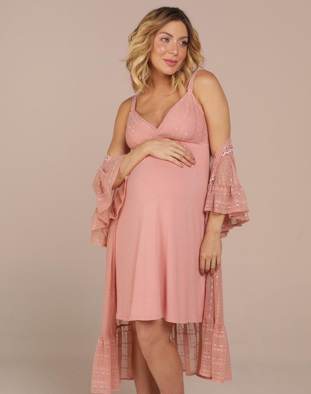 Camisola Gestante Rosé - Marivi Lingerie